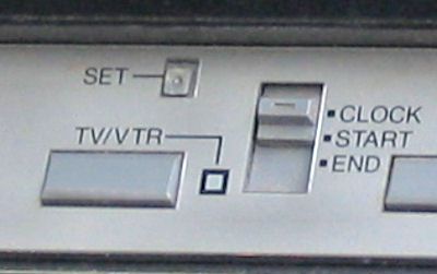 Toshiba Betamax V-51A TV/VTR button